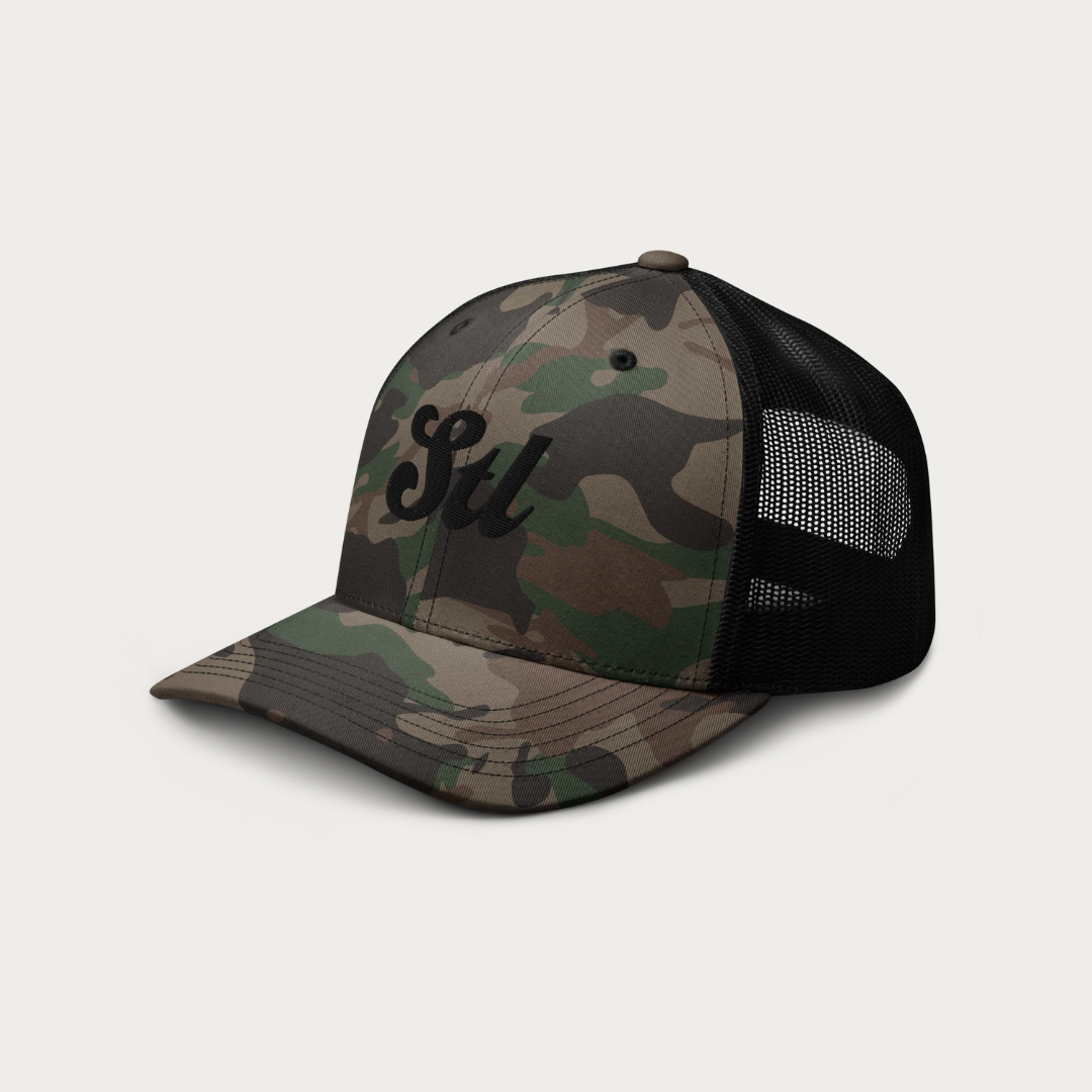 Camouflage STL sloop trucker hat