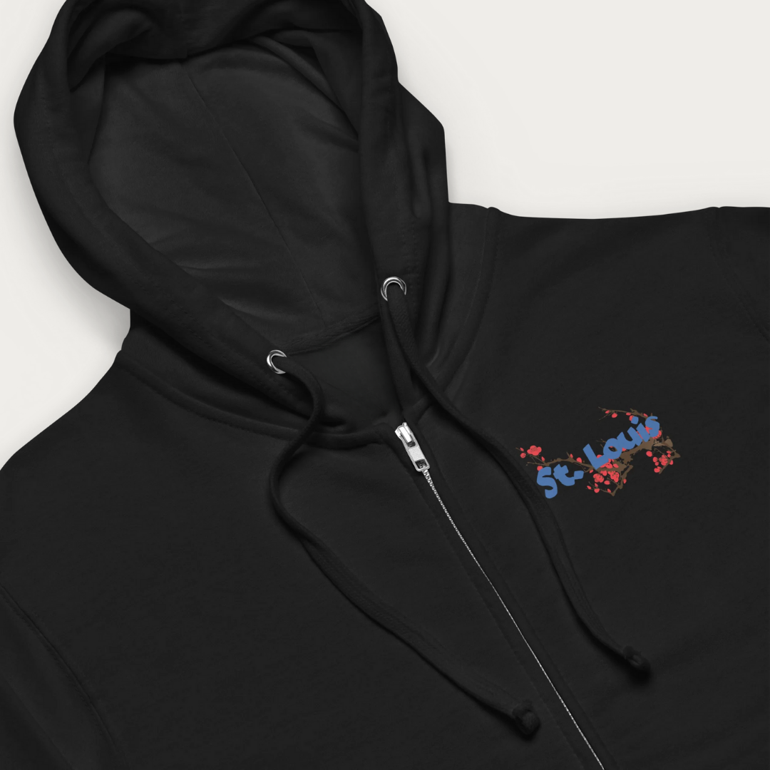 Cherry blossom Unisex fleece zip up hoodie