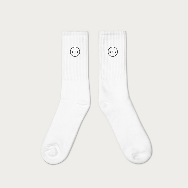 City Circle Embroidered socks