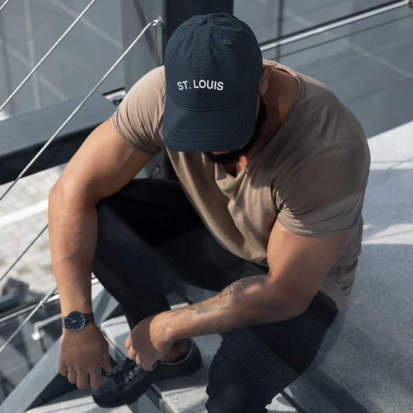 stamped Distressed Dad Hat