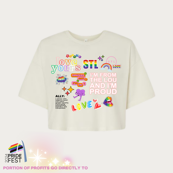 Pride Collage Jersey Crop Tee