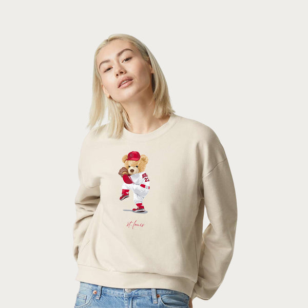 Baseball Bear Women's Boxy Crewneck