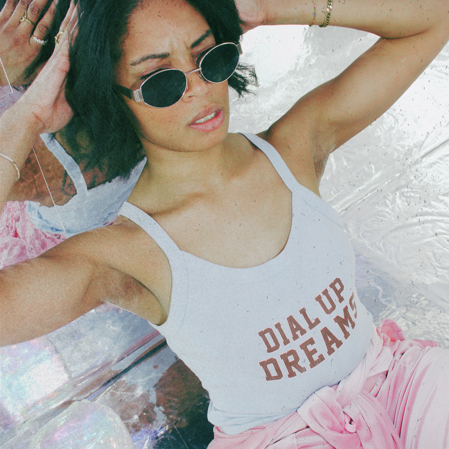 Dial Up Dreams Women’s micro-rib tank top