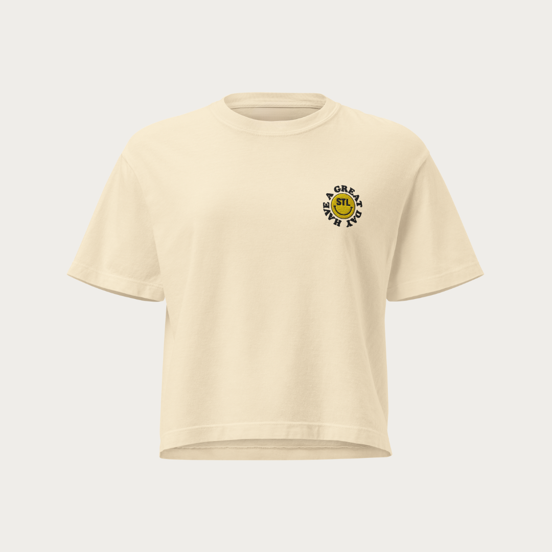 Great Day Embroidered Women’s heavyweight boxy tee