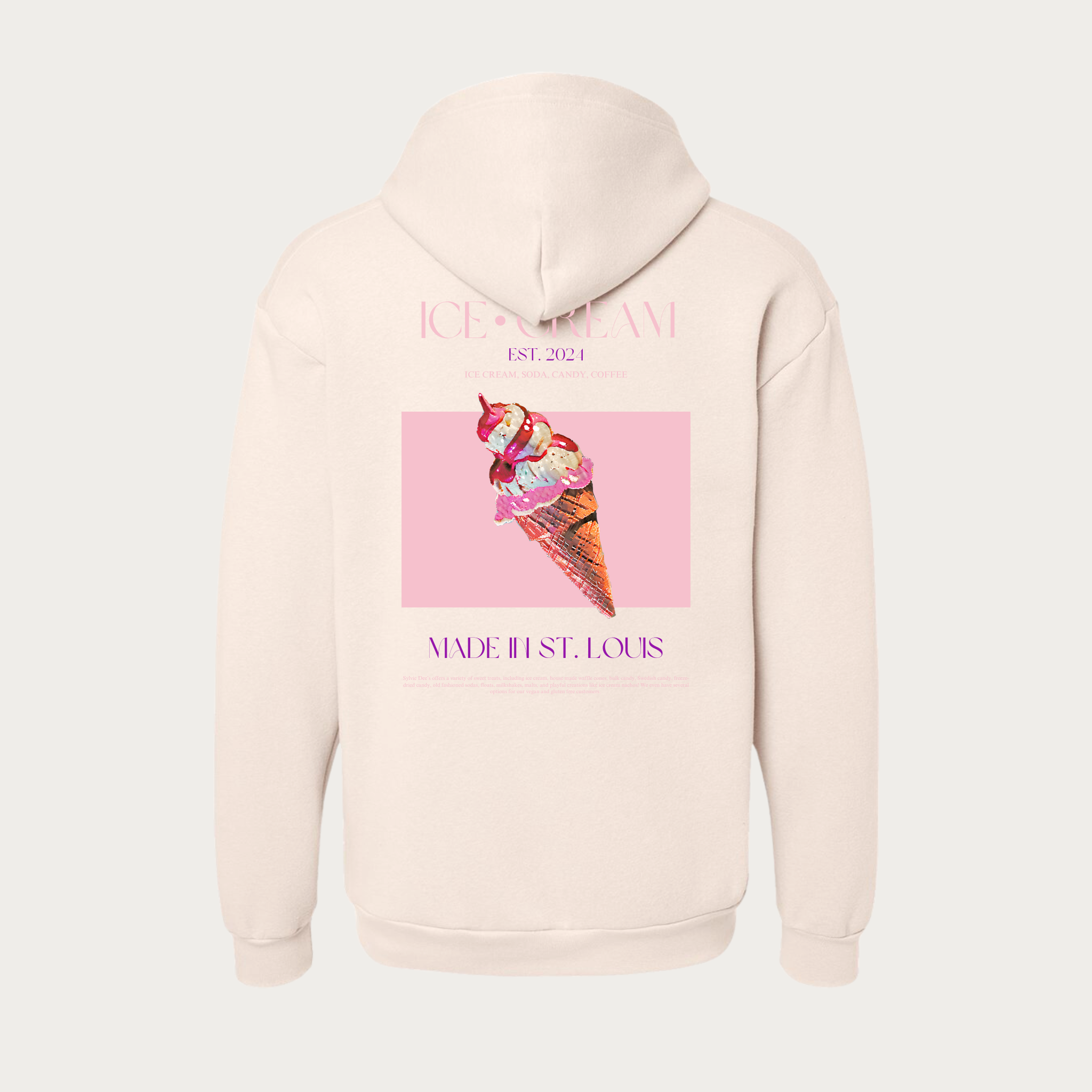 Fulfill Engine Arch Apparel x Sylvie Dee s Ice Cream Hoodie Bone M