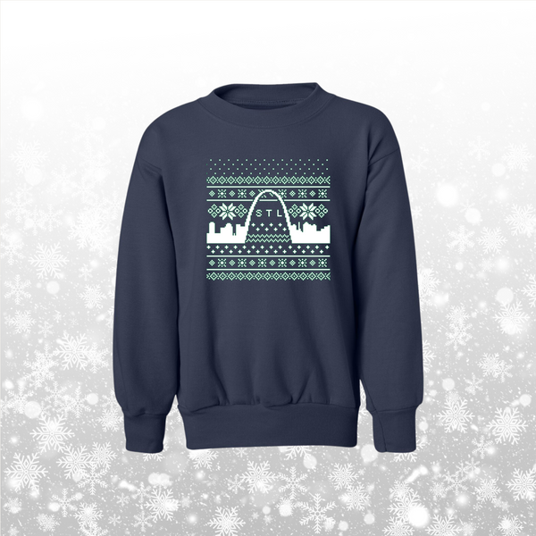 Holiday Skyline Youth Crewneck