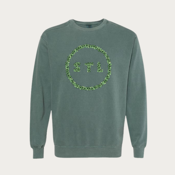 Clover City Circle Garment Dyed Crewneck