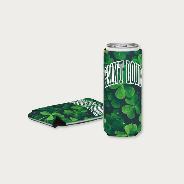 Collegiate clover slim koozie