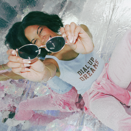 Dial Up Dreams Women’s micro-rib tank top