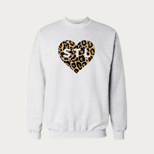 Leopard Heart STL Champion Crewneck