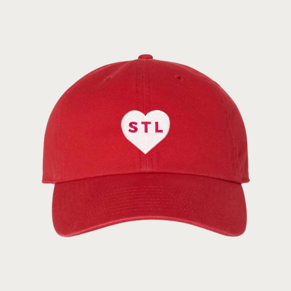 Heart STL Red Dad Cap