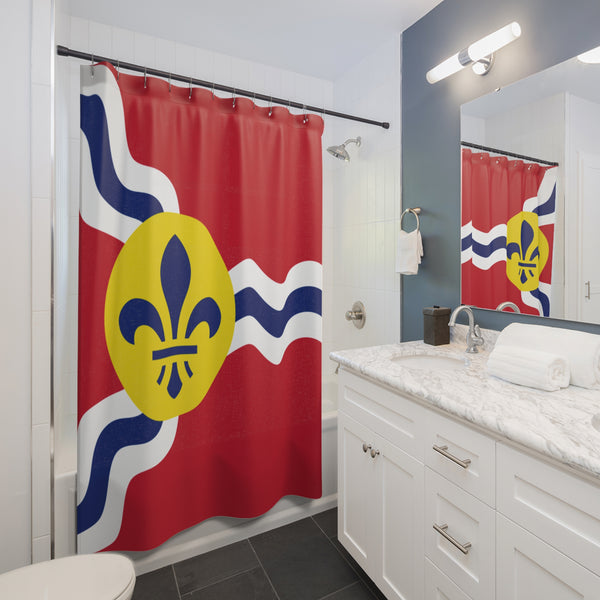 Flag of Saint Louis Shower Curtain