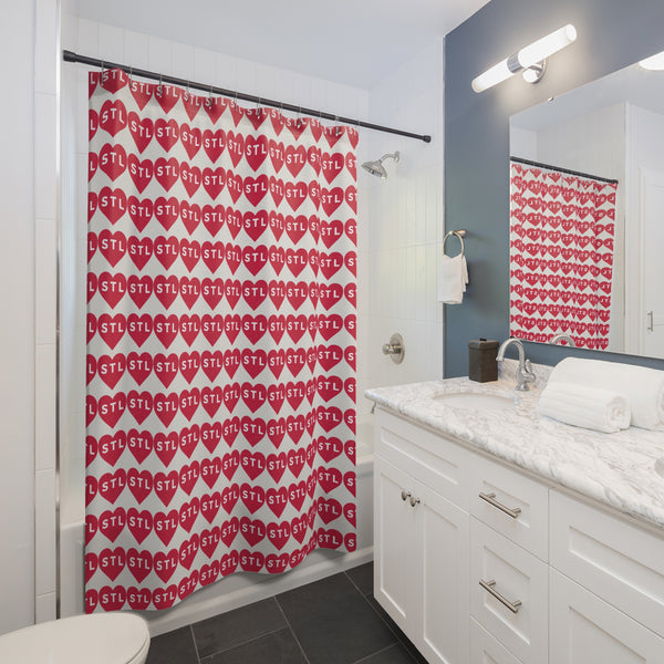 Heart STL Shower Curtain