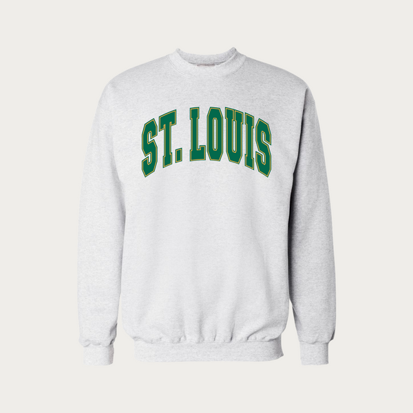 St. Pats Collegiate St. Louis Crewneck Sweatshirt - Ash