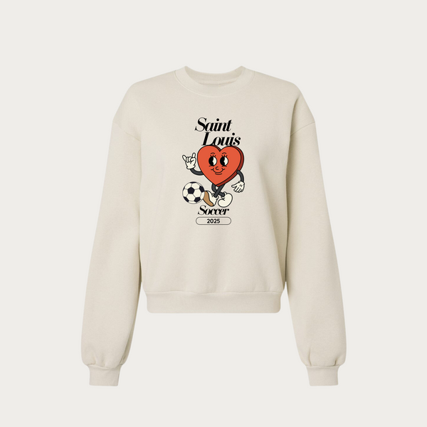 Women's Soccer Heart Crewneck