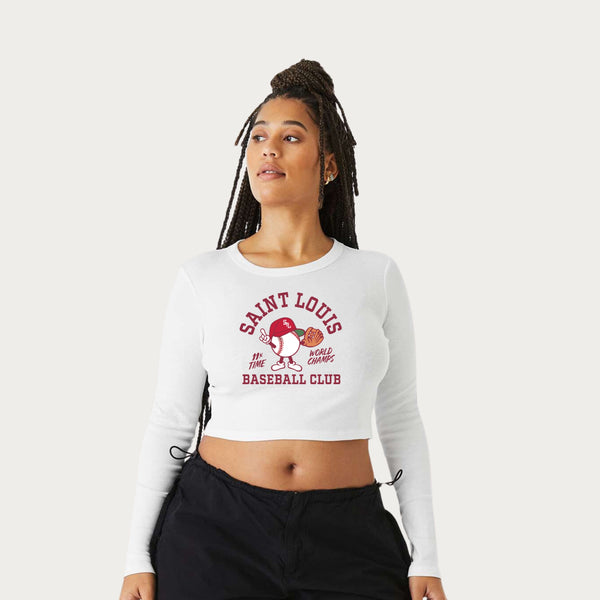 Baseball Club Long Sleeve Baby Tee