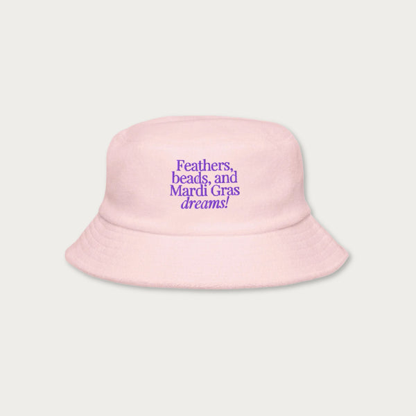 Mardi Gras dreams Terry cloth bucket hat