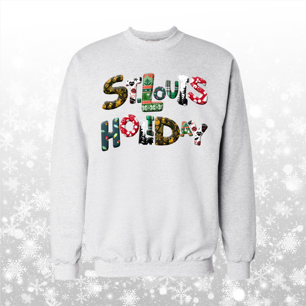 St. Louis Patchwork Holiday Crewneck