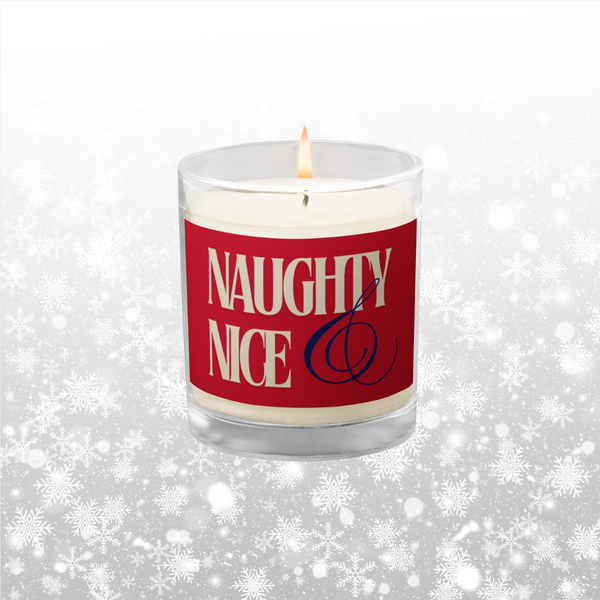 Naughty & Nice Glass jar soy wax candle