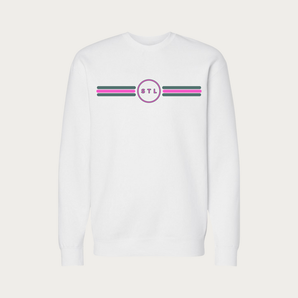 Pink & Green City Circle Crewneck