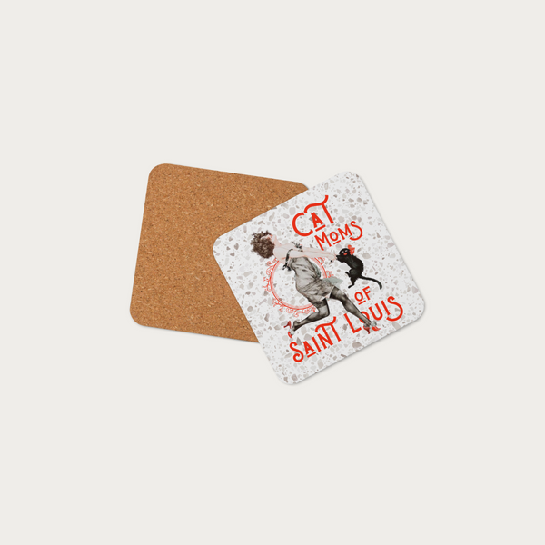 Cat Mom of Saint Louis Cork-back coaster