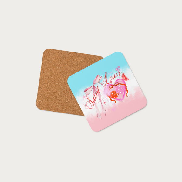 Saint Louis Girlie Cork-back coaster