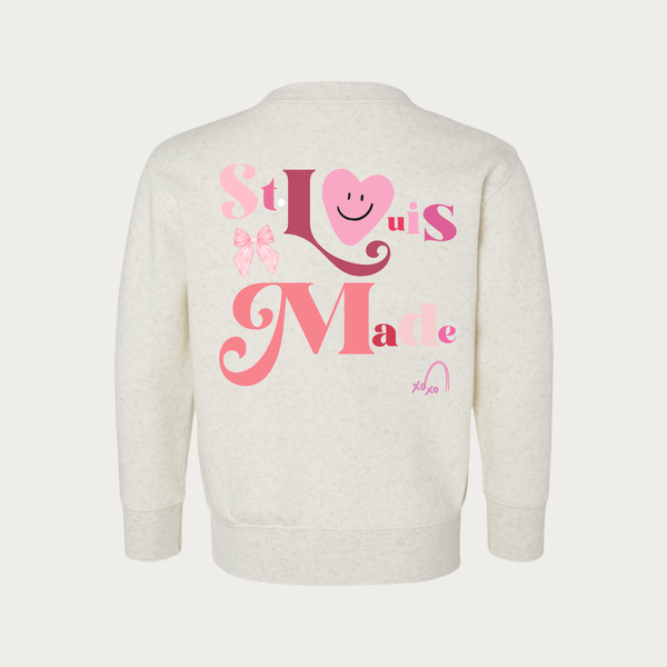 St. Louis Made Pink Toddler Crewneck