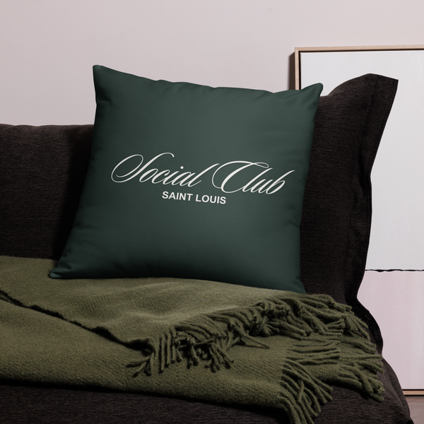 Social Club Throw Pillow Case