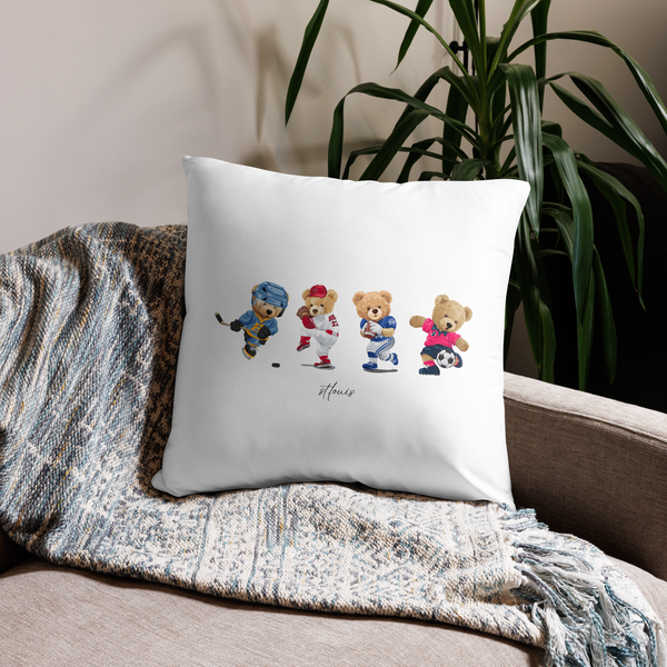 Sporty Bears Throw Pillow Case