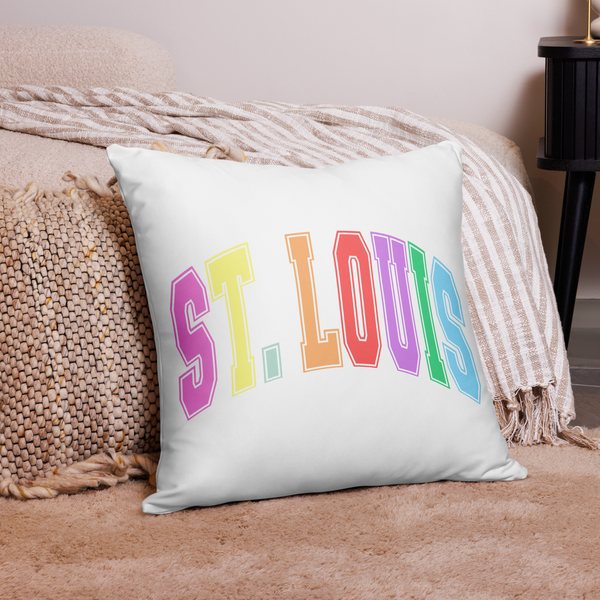 Pride St. Louis Collegiate Throw Pillow Case