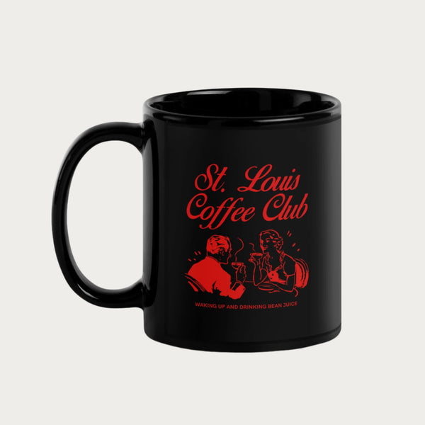 St. Louis Coffee Club Black Glossy Mug