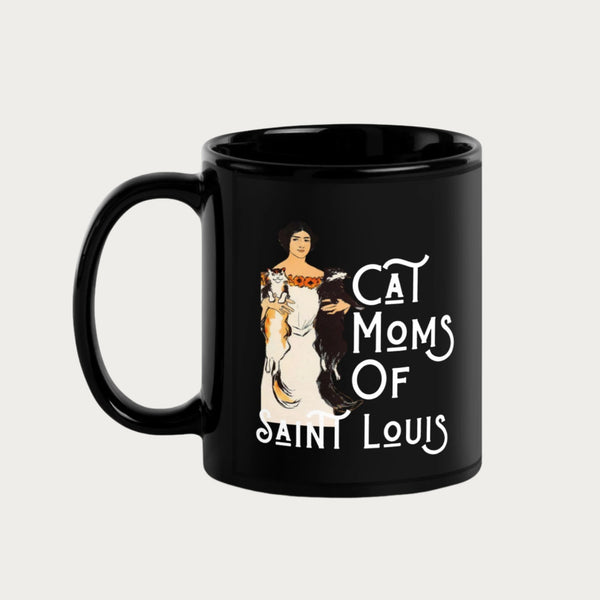 Cat Moms of Saint Louis Black Glossy Mug