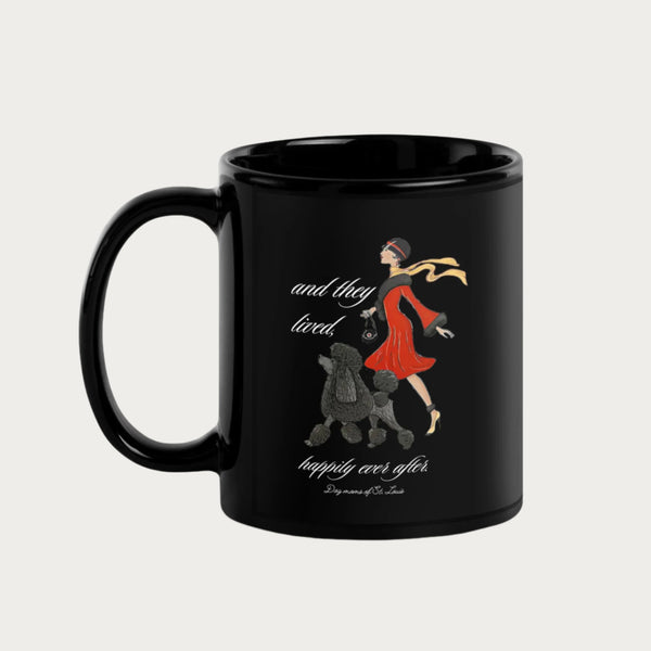 Dog Moms of St. Louis  Black Glossy Mug