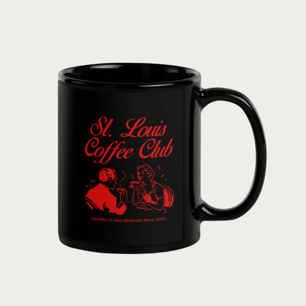 St. Louis Coffee Club Black Glossy Mug