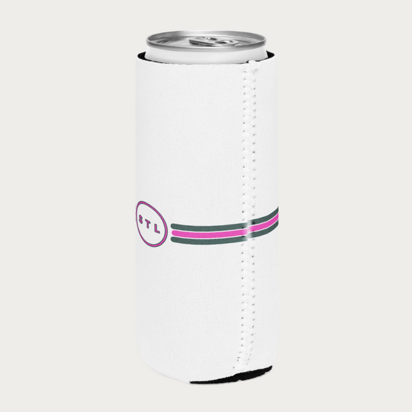 Pink & Green City Circle Koozie