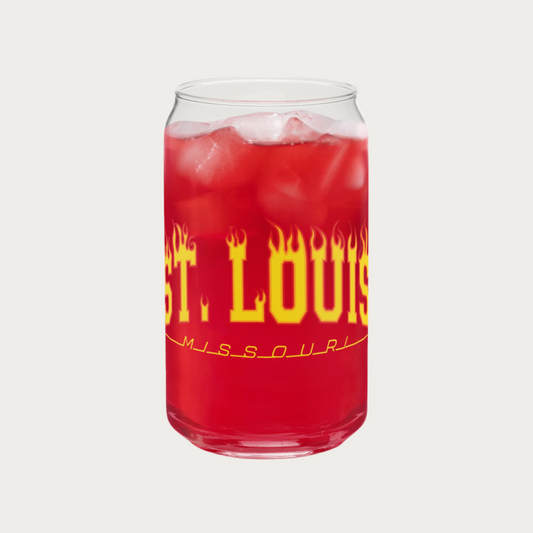 Thrashed Can-shaped glass