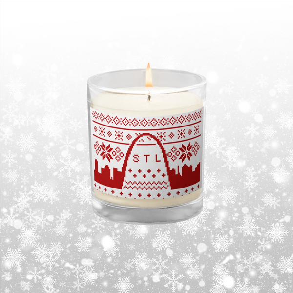 Holiday Skyline Glass jar soy wax candle