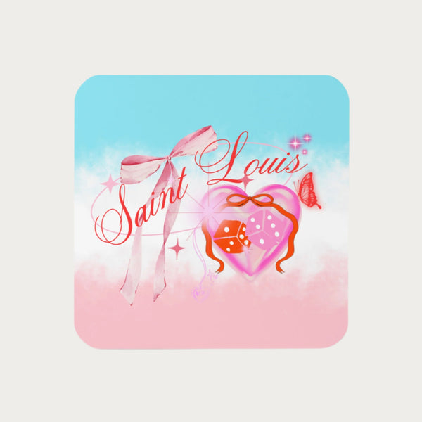 Saint Louis Girlie Cork-back coaster