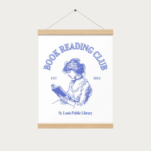 Book Reading Club Poster with hangers