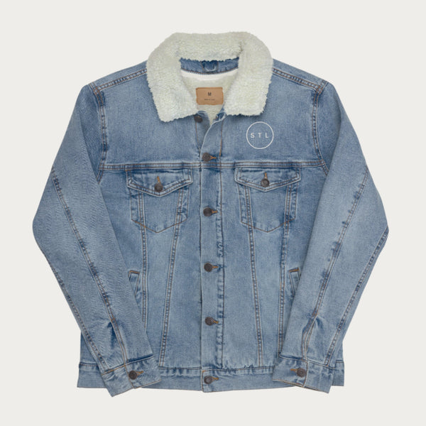 Unisex City Circle denim sherpa jacket