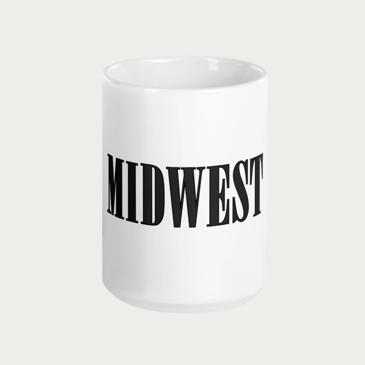 MIDWEST White glossy 15oz Mug