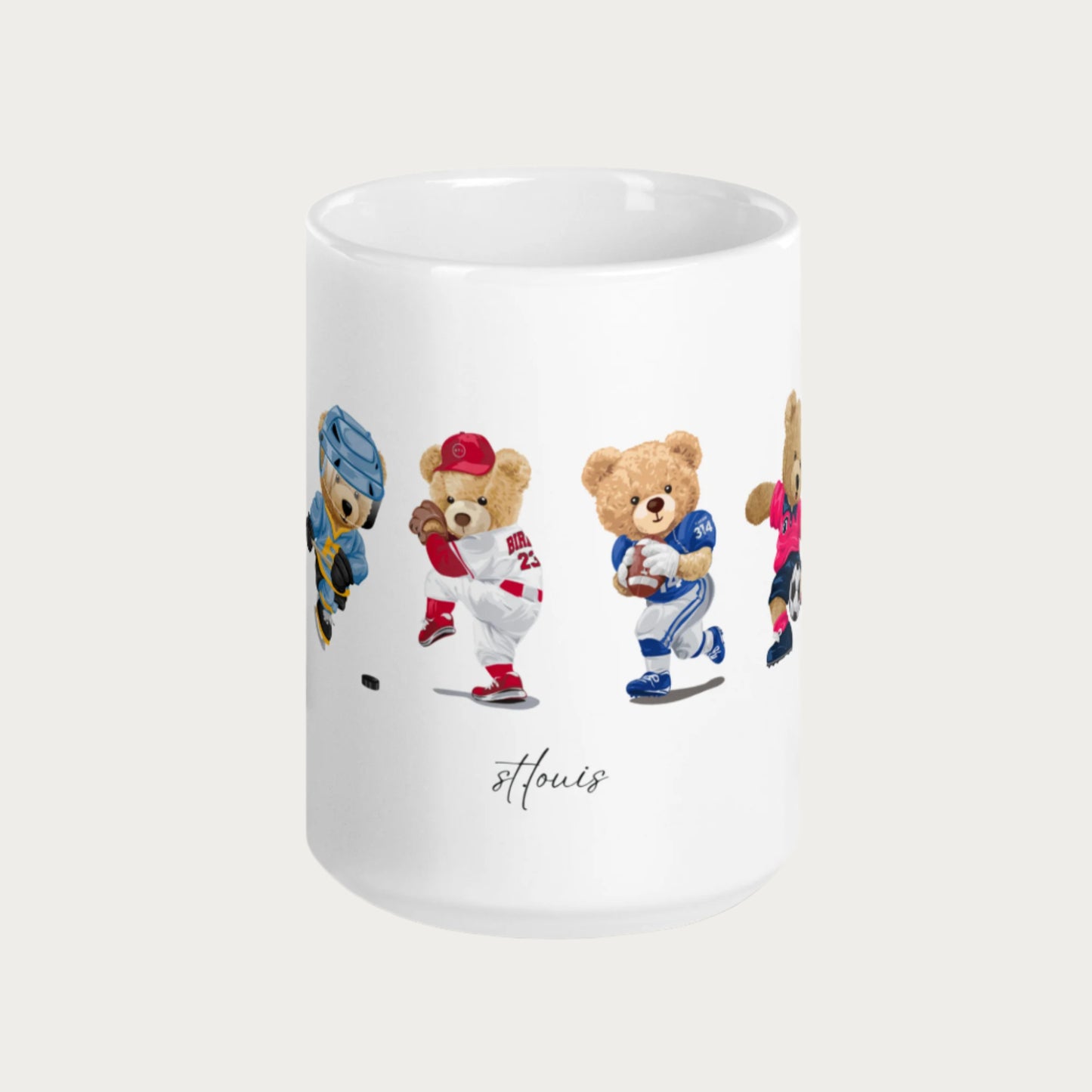 Sporty Bears White glossy 15oz Mug