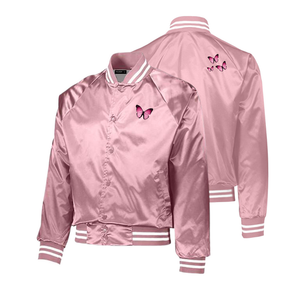 Pink Satin Butterfly Jacket