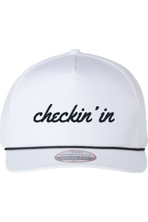 Checkin' in Curved Bill Hat - White