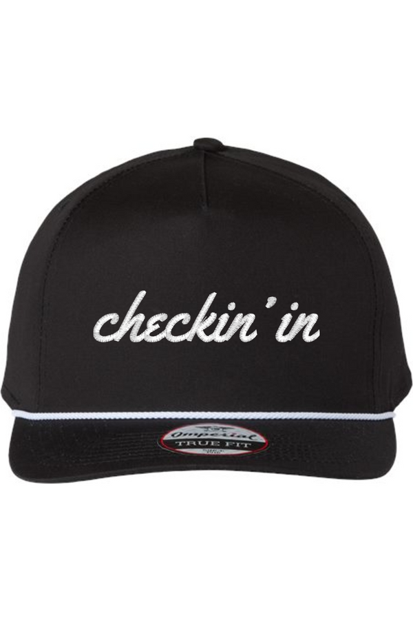 Checkin' in Curved Bill Hat - Black